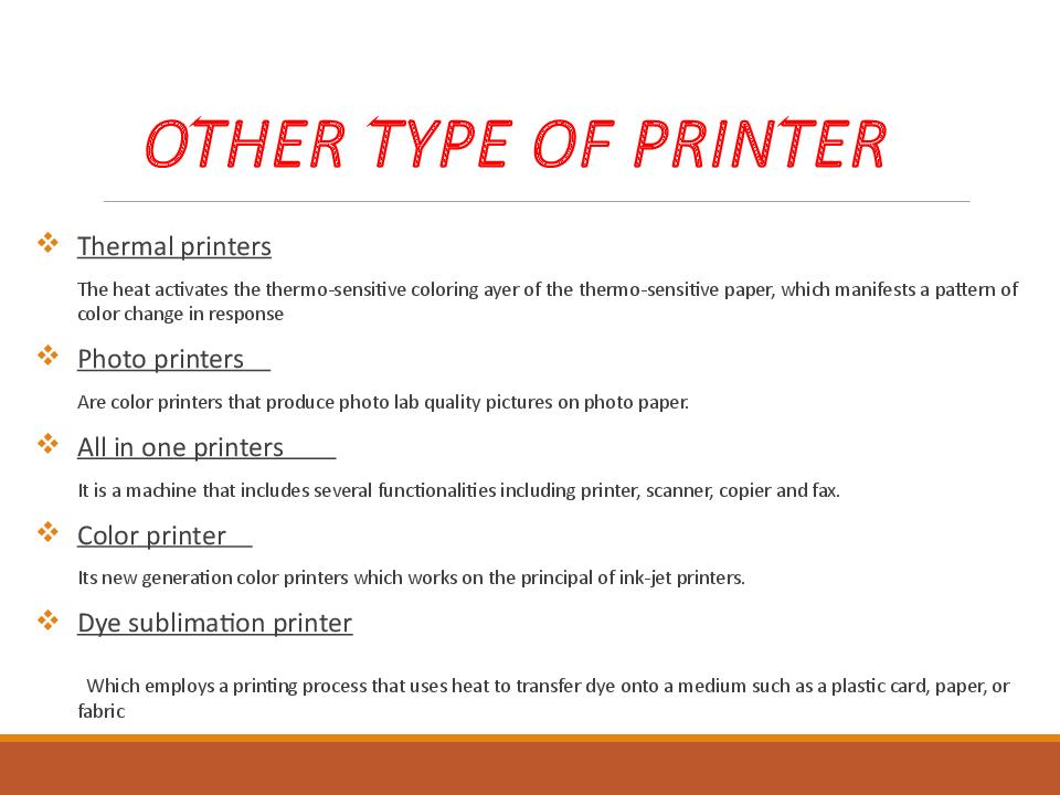 OTHER TYPE OF PRINTER
