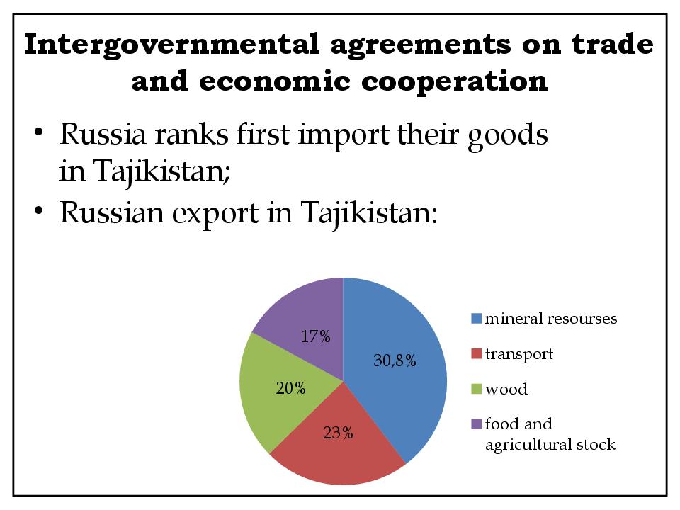 Intergovernmental agreements on trade and economic cooperation